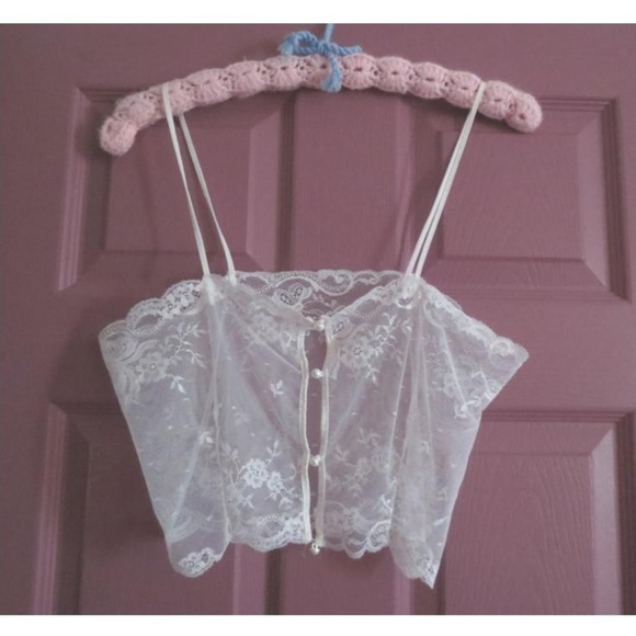 Victoria's Secret Other - Victoria's Secret GOLD LABEL White Lace Cami